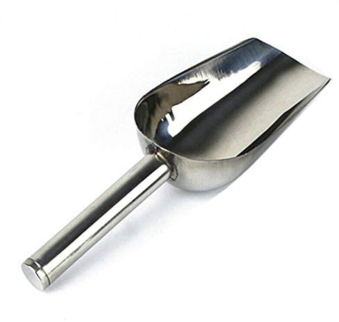 ausuky 1x Stainless Steel Ice Scoop Shovel for Wedding Buffet Bar Sweet Candy Food Spoon Shovel 8-13 Inch (12 Inch)