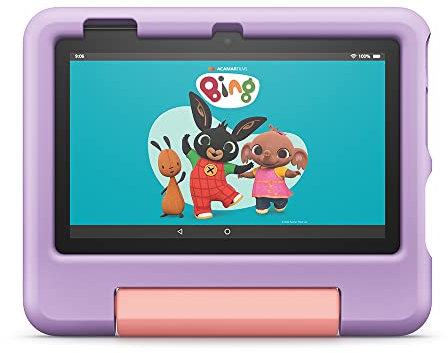 Amazon Fire 7 Kids tablet (newest gen) | 7 display, ages 3–7, includes ads-free books, games and videos that children love, parental controls, 10-hour battery, 16 GB