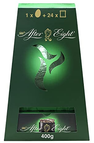 AFTER EIGHT Uovo di Pasqua 2025 Cioccolato Fondente alla Menta con Cioccolatini 400g