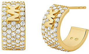 Michael Kors - PREMIUM Ohrringe Gold Ton Silber mit Kristall für Damen MKC1553AN710