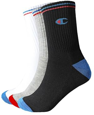 Champion Unisex barnstrumpor (3-pack), svart, 43-46 EU