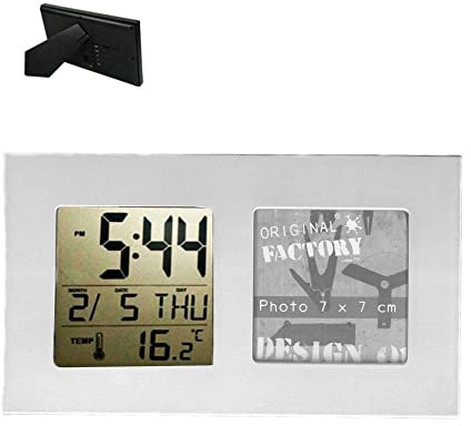 Tabac du Bassigny Cadre Photo avec Horloge Numérique Calendrier et Thermomètre