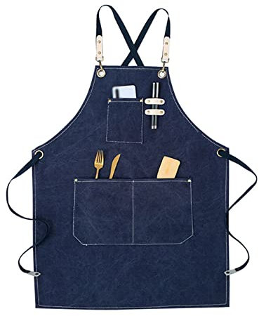 BATTTX Werkzeugschürze Schwere Arbeitsschürze Unisex Mit Taschen for Ingenieure Schreiner Maler