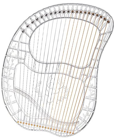 ZUOMU 21-saitiges Lyra-Harfen-Instrument Transparentes Lyra-Klavier-Harfen-Musikinstrument Mit Tuner-Hammer Leier Harfe