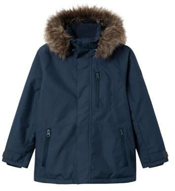 NAME IT Jungen NKMSNOW10 SKI Jacket SOLID FO NOOS Schneejacke, Dark Sapphire, 134