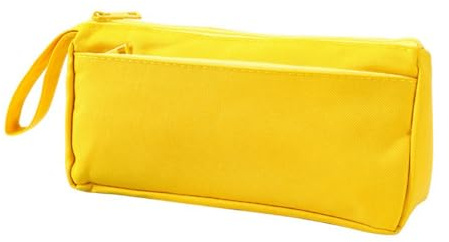 Whakano 1 Stücke Federmäppchen,Federtaschen mit Reißverschluss Große Kapazität Mäppchen,Teenager Stifttasche,Tragbare Pencil Case,Stiftetui für Schule Büro Studentin,Gelb