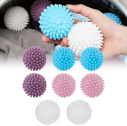 Trockner Ball,8pcs Trocknerbälle für Wäschetrockner, Wiederverwendbare Waschball,Waschkugel Trocknerkugeln für Waschmaschine,Dryer Balls,Wäschetrockner Trockner Bälle,Waschbälle für Daunenjacken