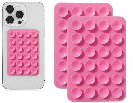 BIRLOZA 3 Supporti Adesivi in Silicone con Ventosa per Telefono Supporto Antiscivolo per Cellulare Accessori per Cellulare Accessori per Telefono (Rosa)