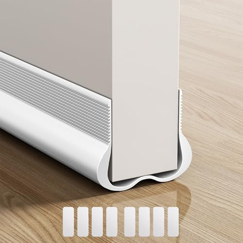 OHYER 93 cm Joint de Porte de Mise à Niveau Bas de Porte Isolation Anti Bruit Poussière Stop à l'air Froid Joint Porte Fenetre Isolation Froid et Phonique Joint Etancheite Entree Découpable (Blanc)
