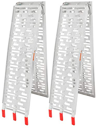Hebitod 2X Auffahrrampe 340kg Faltbare ALU Verladerampe Max 680kg* Pro Paar Verladeschiene Antirutsch Klappbar max. 340kg* pro Stück Motorrad ATV Quad PKW Auto Laderampe