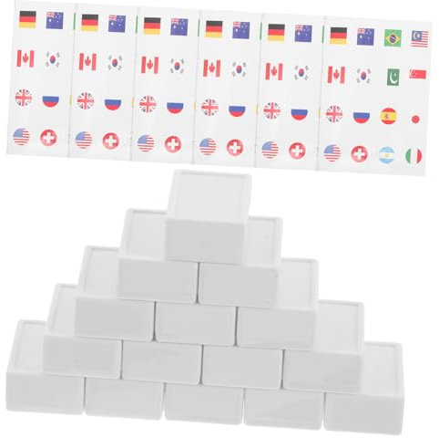 JOINPAYA 65stücke Länderflaggen-Aufkleber Spielsteine Transparent Weltaufkleber Für Brettspiele Zahlenspiele Banner Mit Weltflaggen