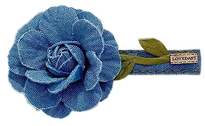 Bestvisse Denim-Haarnadel für Damen, Blumenmädchen, blaue Jeans, Haarspange, modische Haarnadel, dünnes Haar-Accessoire, Mädchen, Teenager-Dekor