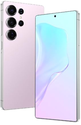 Fine Life Pro Téléphone Android déverrouillé avec Support 4G LTE - FDD TDD, écran de 6,75 Pouces, 4GB RAM + 64GB ROM/TF 256GB, Double Photo 5MP + 16MP, Double Carte SIM, Lunette métallique (Pink)
