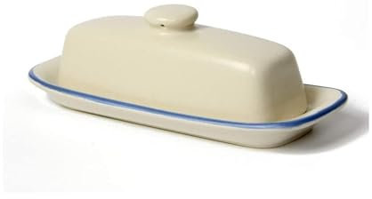 NTIYOU Beurrier Boîte à Beurre Domestique avec Couvercle, Bateau à Beurre en émail Multifonction, récipient à Beurre Traditionnel for Assiette à Beurre Accessoire de Cuisine