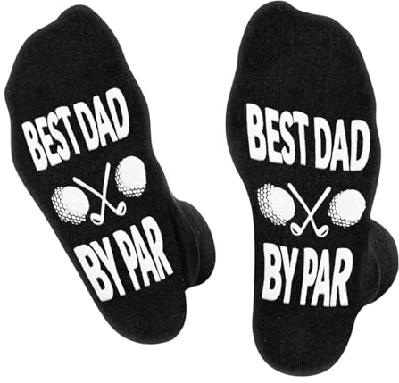Calcetines Hombre Papa Golf Divertidos – BEST DAD BY PAR – Regalos Originales Graciosos Personalizados Para Hombre - Dibujos Estampados Frikis Colores AlgodóN – Regalo DíA Del Padre CumpleañOs Navidad