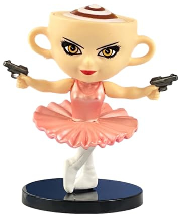 GETJOY Ballerina Cappuccino Toy, Italian Brainrot Figures, Brainrot Toys for Collectors, Decorative Cuphead Girl Statue, Unique Collectible Display Piece for Home or Office Decor