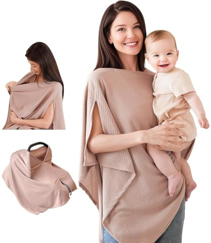 Pañuelo de lactancia, bufanda de lactancia para viajes, funda para enfermería, versátil, cómoda y portátil