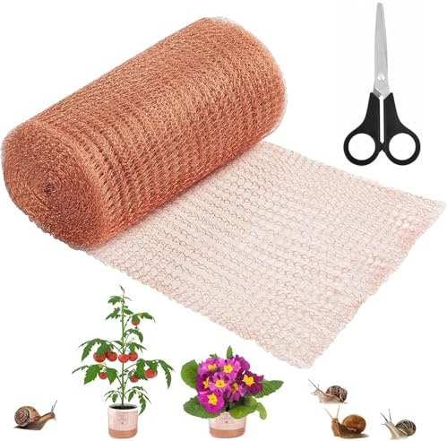 JCUQGDOO Clôture anti-limaces et escargots - Fil de cuivre - 12,7 cm x 15 m - Protection contre les limaces et les escargots - Double couche - Protection contre les limaces et les limaces