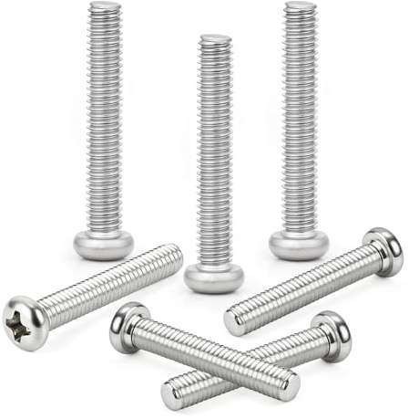 M4 (4mm x 25mm) Machine Screws Pan Phillips Cross Head Machine Screw Fasteners Bolt Set 100pcs