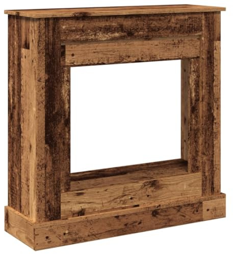 SKM Kaminumrandung Altholz-Optik 90x30x90 cm Holzwerkstoff,Heim & Garten,Zubehör für Kamine & Holzöfen,Altholz,20.3 kg,854596