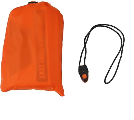 Bulevisiter Tear-Resistant Waterproof Sleeping Tent with PE Material and First Aid Orange Cover for Outdoor Camping, Hiking, Survival, and Disaster Preparedness 245 x 157 cm