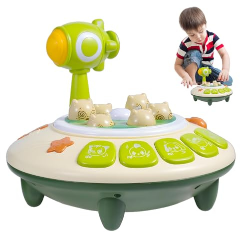 Genérico Juego De Golpear Y Aporrear | Forma De Platillo Volante Interactivo Portátil - Juguetes Sensoriales de Golpeo y Martilleo - para Cumpleaños Navidad Y Escuela Infantil