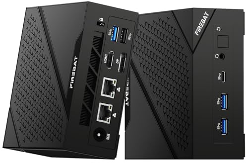 FIREBAT Mini Gaming PC Desktop, AMD Ryzen 5 6600H (6C/12T up to 4.5GHz), 16GB LPDDR5 512GB SSD, Radeon 660M Graphics, WiFi 6, Triple 4K Display, Compact Small Computer for Gaming & Home Office