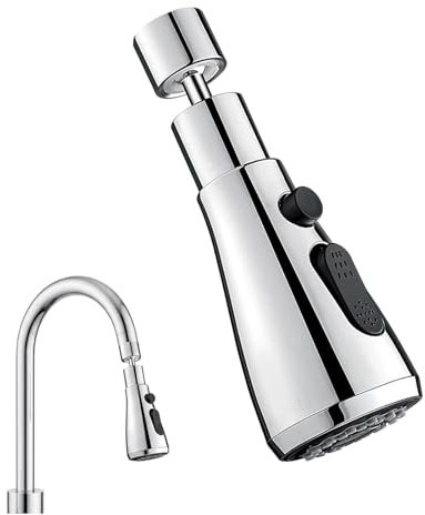 Aireador Grifo Cocina,Aireador Grifo Cocina 360° Giratorio Filtro Adaptador Universal con 2 Modos Ajustable,Difusor Antisalpicaduras Boquilla para Fregadero Accesorios de Cocinas y Baño