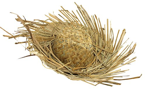 6 X STRAW BEACHCOMBER HAT HAWAIIAN FANCY DRESS COSTUME FRAYED EDGES STAG BEACH PARTY