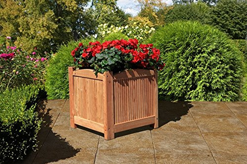 Gartenwelt Riegelsberger Pflanzkasten Blumenkasten aus Lärchenholz, 4-eckig, 51x51x51 cm