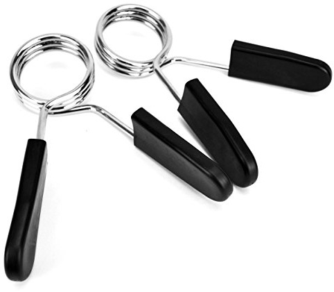 Senshi Japan Spring Collar Clips, Dumbbell Lock Clips, Weight Clips for Bars for Barbell Bars Gym Fitness Training Weight Lifting Equipment 25mm & 50mm Olympic Standard Dumb Bells