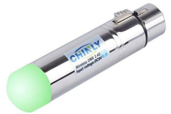CHINLY Récepteur XLR Femelle sans Fil 2,4 G ISM DMX512 avec Antenne pour Éclairage De Scène à Têtes Mobiles