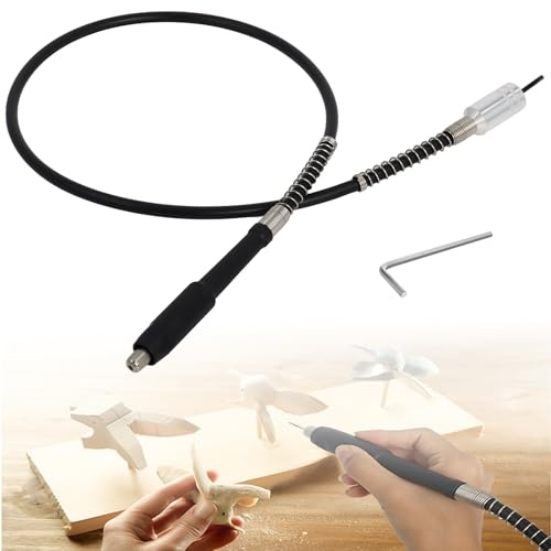 Albero Flessibile Compatibile con Dre-mel Wen Roybi Trapano, Utensile Girevole per Smerigliatrice Elettrica Mandrino Senza Chiave da Poweka