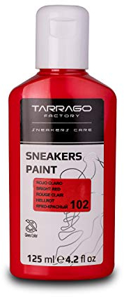 Tarrago Sneaker Lederfarbe - Acryl individuelle Schuhfarbe - für Sneaker, Stiefel, Taschen, Geldbörsen - matt, flexibel, perfekte Deckkraft - helles Rot #102 - 4,4 Fl