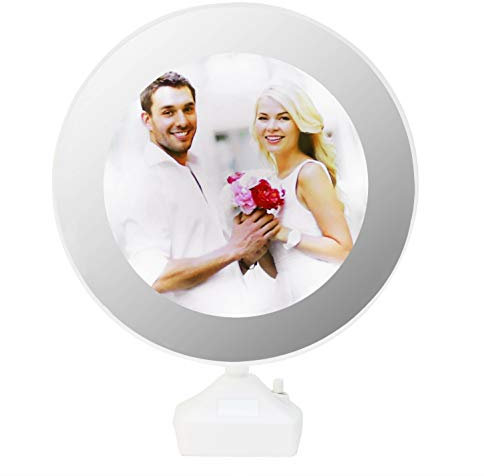 Kosmetikspiegel mit eigenem Foto Bedrucken Lassen, Personalisierte Individuelles Bild Benutzerdefiniert Tischspiegel Make up Spiegel für Badzimmer Kosmetikstudio Zuhause und Unterwegs, USB/Batterie