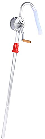 Cocoarm Pompe à manuelle à siphon avec filtre, 5 mètres | Siphon manuel , Transfert rapide par manivelle, Poignée rotative et tuyau transparent, Pompe à liquide pour carburant