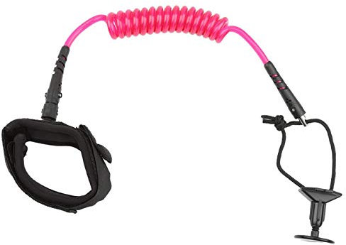 Surf Leine Einstellbare Bodyboard Surfbrett Leine Surfbrett aufgewickelte Bizep-Handgeleine für Surfen im Freien SUP Leash. (Color : Rose Red)