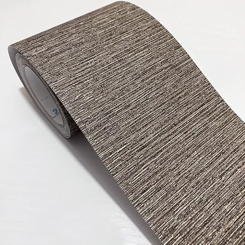 VisitRyl Selbstklebende Wandaufkleber Grenze 10cm X 500cm, TapetenbordüRe Selbstklebend BordüRe, Wasserdichte WandbordüRe FüR Zuhause BüRo Hotel Diy Dekoration Braune Linie