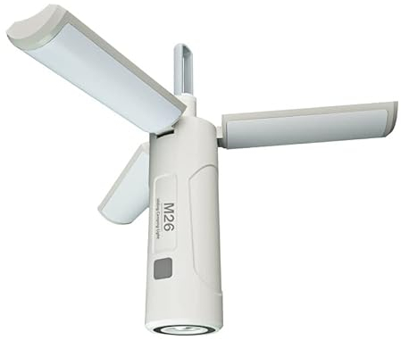 NogrAx Lanterne de tente rechargeable par USB – Équipement de camping essentiel ou lampe torche avec batterie de 3500 mAh, design à suspendre et gadgets pour caravanes Accessoires