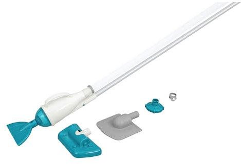 Bestway Flowclear AquaCrawl Poolsauger für 4,5 m oberirdische Pools mit abnehmbarem Schmutzbeutel, Saugdüse, Skimmerkopf und Adaptern