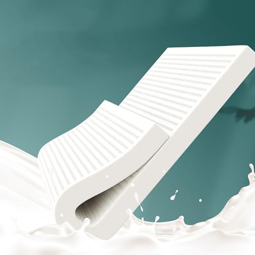 NaKeah 100% natürliche Latex Matratze Toper Comfort & Support Bio -zertifizierte Latex Deep -Juvenating Schlafstütze Schultern, Hüften, Rücken und Knie,2.5cm,150x190cm