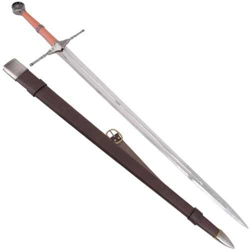 Witcher - Stahltschwert Geralt Orange - Schwert Witcher - Filmschwert Kostüm Deko Outdoordeko Yennefer Sammler Fans Cosplay Convention Gaming Serie