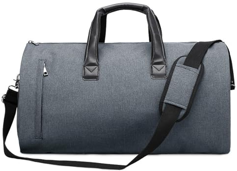 Hixingo Kleidersäcke für Reisen für Herren und Damen, 2 in 1Umwandelbarer Anzugtasche Handgepäck Reisetaschen für Kurzurlaub Geschäftsreisen (Marineblau,55x28x30cm)