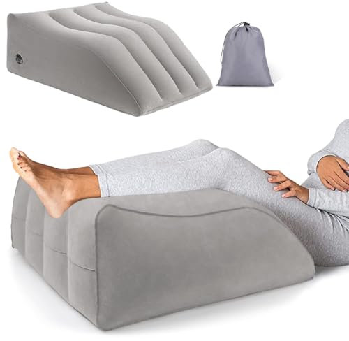 Leg Elevation Pillow, Inflatable Leg Rest Pillow for Elevating Leg, Elevating Leg Support Pillow for Bed, Leg Wedge Pillow for Reduces Back Pain & Improves Circulation