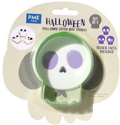 PME Halloween Tagliabiscotti con Stencil - Teschio