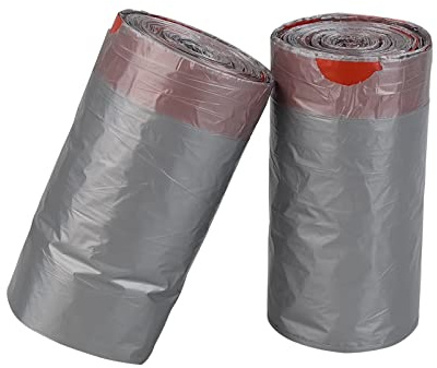 Minekkyes Bolsas de basura con cordón de 50 L, bolsas de basura oscilantes, bolsas de basura trong, paquete de 125
