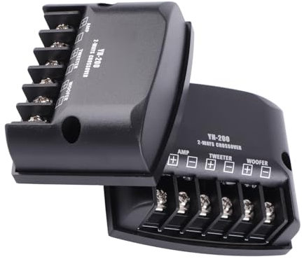 Filtre Passif 2 Oies 4 Ohms Diviseur de Fréquence pour Haut-Parleur de Voiture, Condensateurs Haute Fréquence, Filtre Audio Universel Noir à 2 Voies