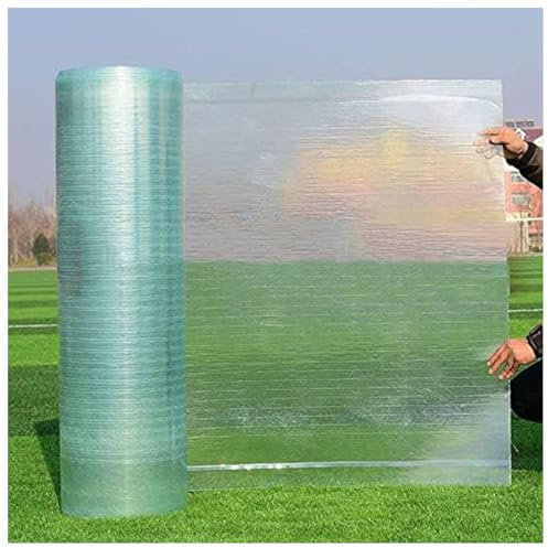 Polycarbonat Dachplatte,Durchsichtige FRP Dachplatte,Wasserdichte Gewächshausplatte,Polycarbonat Regenschutz Platte,für Wintergarten,Carport,Terrasse,Frei(Size:0.8x1 m(2.62x3.3 ft),Color:Clear:1.8 mm)