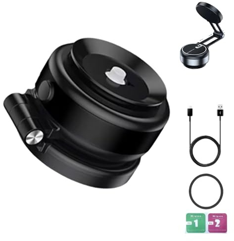 Komafuri 360° Rotatable Magnetic Mobile Phone Holder, Strong Suction Cup Vacuum, Fits Smartphones Up to 6.5 Inches