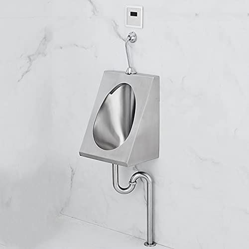 KLYDBMYT Universelle Urinale, an der Wand montiertes Badezimmer-Urinal, wandhängendes Urinal-Set mit Spülventil, kommerzielle Spülung, hocheffiziente Urinal-Toilette (Set D)